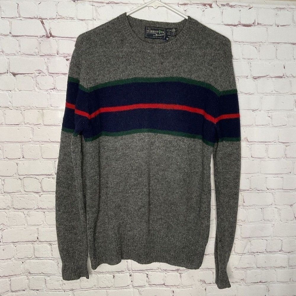 VTG Woodstock Int. by Bernard Gray Long‎ Sleeve Sweater Men M 100% Shetland Wool